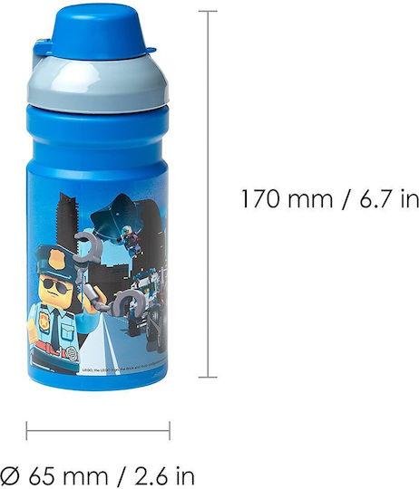 LEGO City Παιδικό Παγούρι Ninjago Πλαστικό με Καλαμάκι 390ml