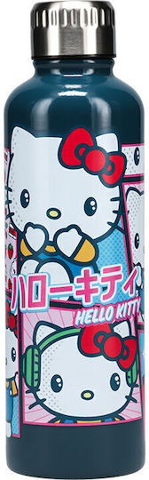 Paladone Kids Water Bottle Thermos Hello Kitty Stainless Steel with Screw Cap Non Spill 500ml