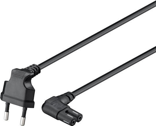 Goobay Euro - IEC C7 Cable 1m Μαύρο 97346