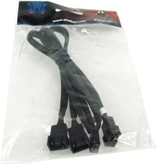 Phobya 4-пинов pwm - 4-пинов pwm Кабел 0.3м Черен (81098)