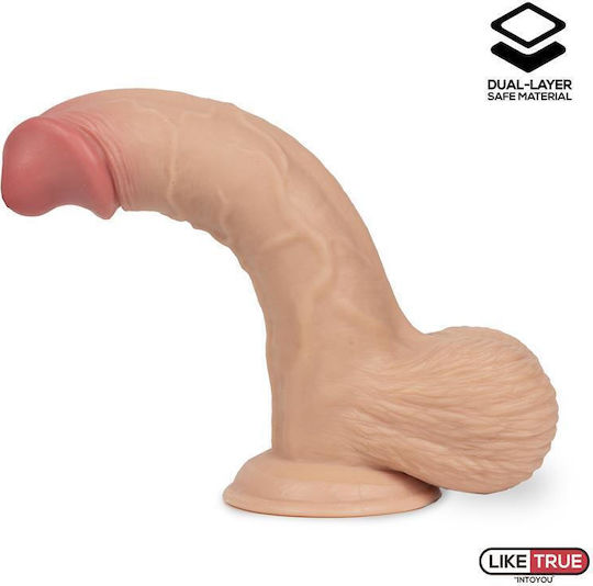 IntoYou Ρεαλιστικό Dildo με Όρχεις και Βεντούζα Flesh 14cm