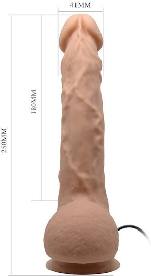Beautiful Dildo με Όρχεις και Βεντούζα Flesh 25cm
