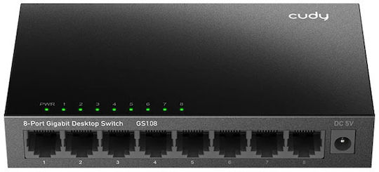 Cudy GS108 v4 Unverwaltet L2 Switch mit 8 Ports Gigabit (1Gbps) Ethernet
