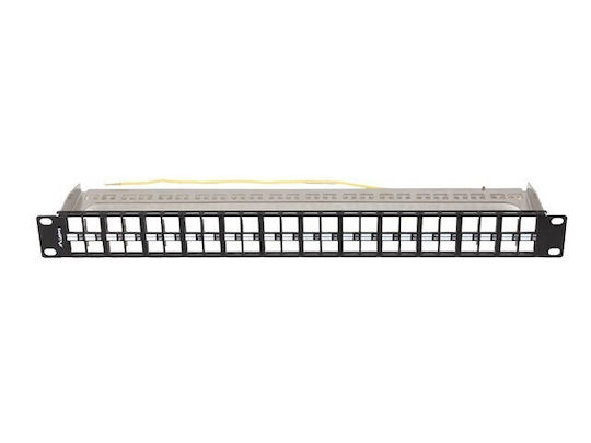 Пач панел Lanberg 48 порта Keystone Черен Ppks-1248-b