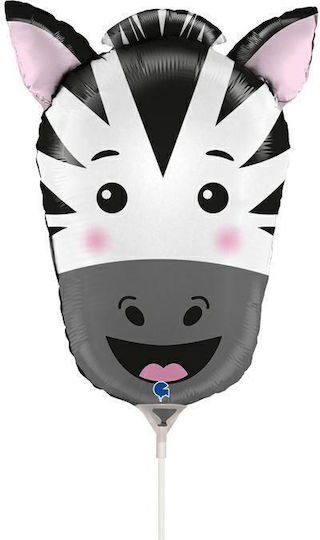 Balloon Foil Gray Zebra 36cm