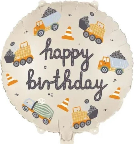 Balloon Foil Round Multicolour Happy Birthday 45cm