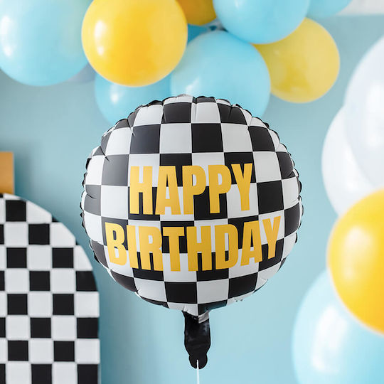 18'' Μπαλόνι Καρό Happy Birthday