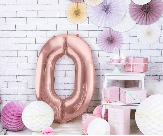 Balloon Foil Jumbo Number Rose Gold 86cm