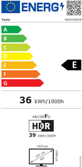 Tesla Смарт Телевизор 40" Full HD LED 40E645BFW HDR (2025)