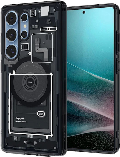 Spigen Ultra Hybrid Mag Umschlag Rückseite Silikon / Kunststoff 2mm Schwarz (Galaxy S25 Ultra,Samsung S25 Ultra)