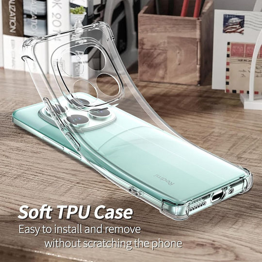 Techsuit Shockproof Clear Задна корица Силикон Прозрачен (Redmi Note 14 Pro)
