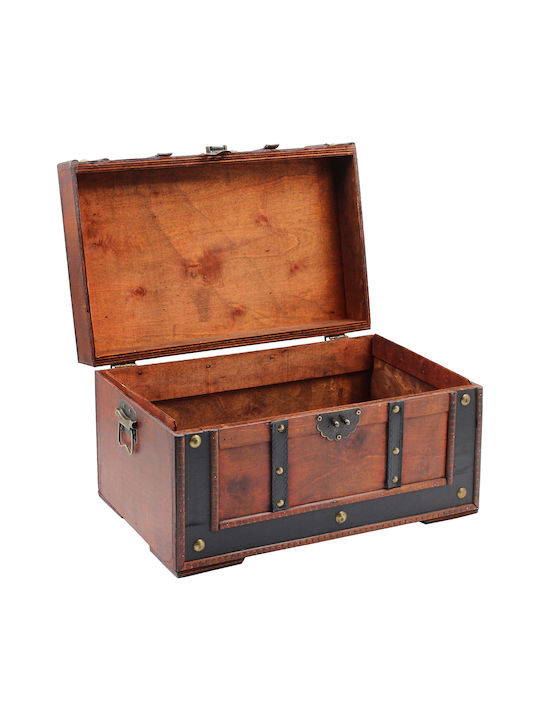Keskor Wooden Decorative Trunk Brown 40x24.5x22.5cm