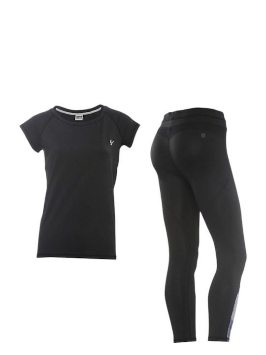 Freddy Wr.up Set Women's Capri Training Leggings Black