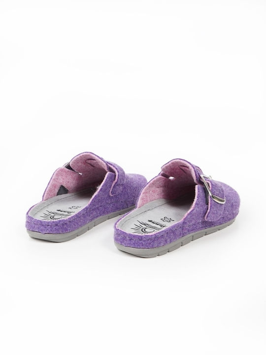 Fild Anatomic Anatomical Leather Women's Slippers in Lilac color