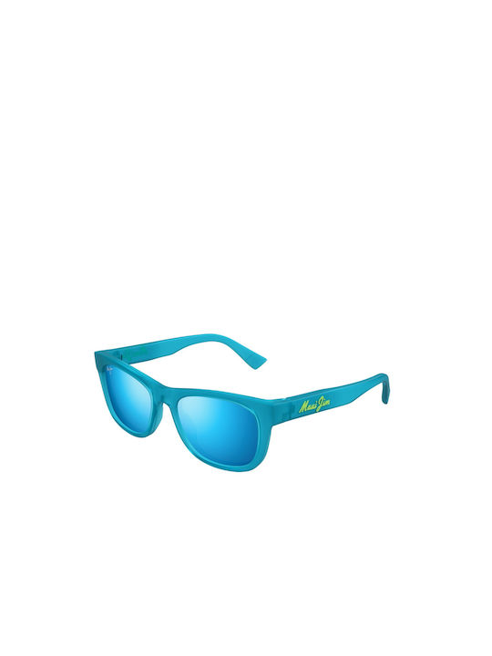 Maui Jim Sonnenbrillen mit Blau Kunststoff Gestell und Blau Polarisiert Spiegel Linse MJ0687S 003