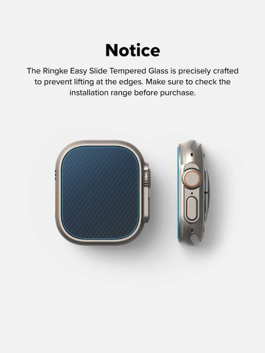 Ringke Easy Slide Gehärtetes Glas für das Apple Watch Ultra 49mm 1Stück