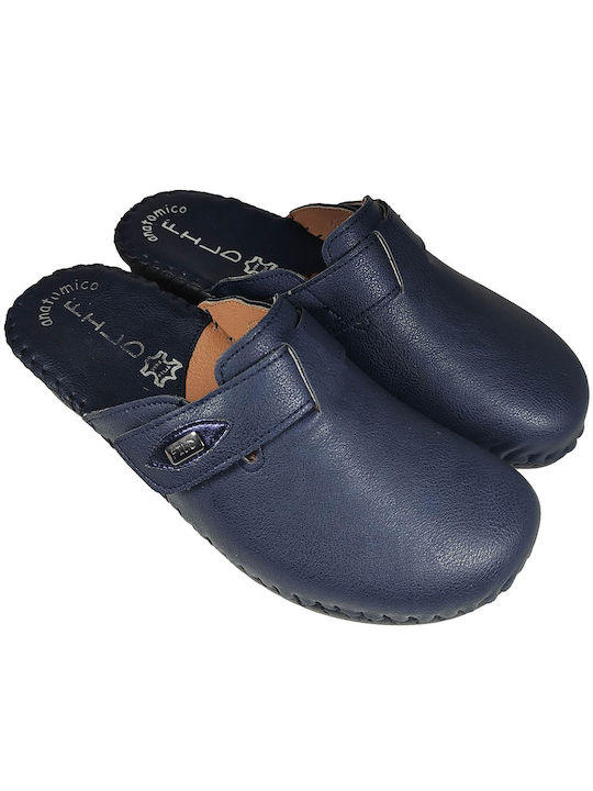 Fild Anatomic Anatomical Leather Women's Slippers in Navy Blue color