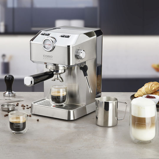 Caso Mașină de Espresso 1100W Presiune 19bar pentru Cappuccino Gri