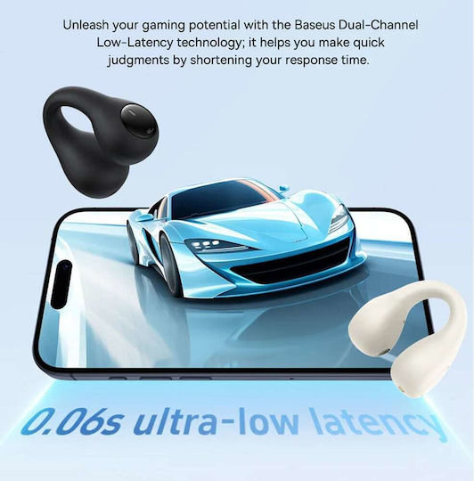 Baseus AirGo AS01 Offenes Ohr Bluetooth-Freisprecheinrichtung Kopfhörer mit Ladeetui Weiß