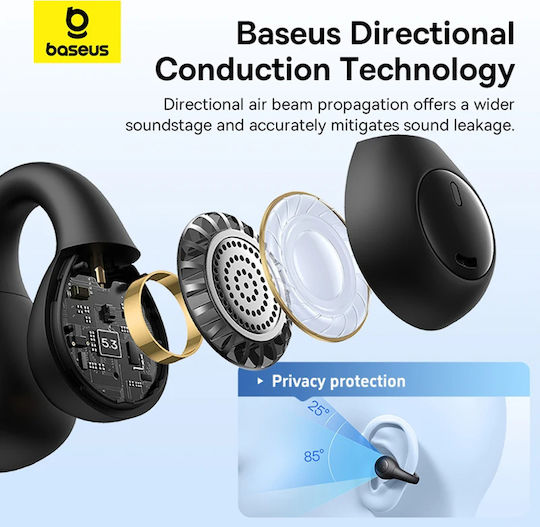 Baseus AirGo AS01 Offenes Ohr Bluetooth-Freisprecheinrichtung Kopfhörer mit Ladeetui Weiß