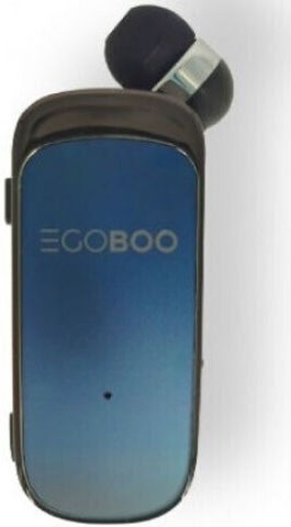 Egoboo Clip&Go Pro In-Ear Bluetooth-Freisprecheinrichtung Kopfhörer Revers Blau