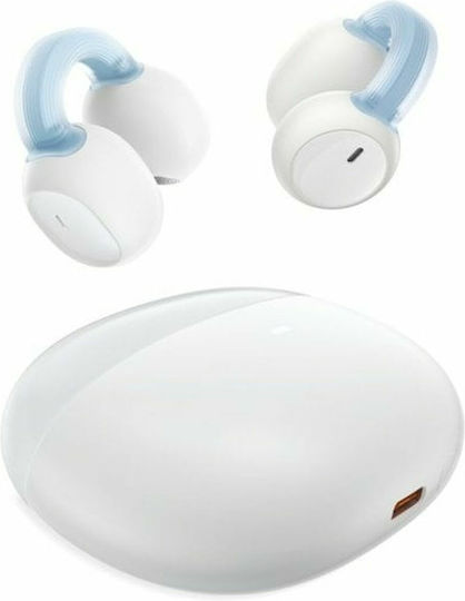 Baseus AirGo 1 Ring Offenes Ohr Bluetooth-Freisprecheinrichtung Kopfhörer mit Schweißresistenz und Ladeetui Weiß