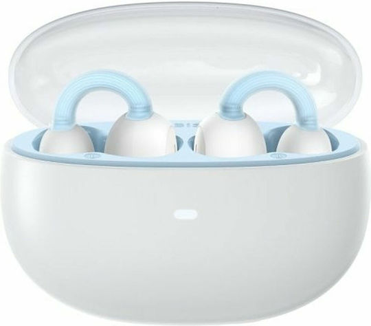 Baseus AirGo 1 Ring Offenes Ohr Bluetooth-Freisprecheinrichtung Kopfhörer mit Schweißresistenz und Ladeetui Weiß