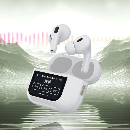 Dudao U19 In-ear Bluetooth Handsfree Ακουστικά με Θήκη Φόρτισης Λευκά