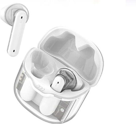 Jazz J5 Earbud Bluetooth Handsfree Ακουστικά με Θήκη Φόρτισης Πορτοκαλί