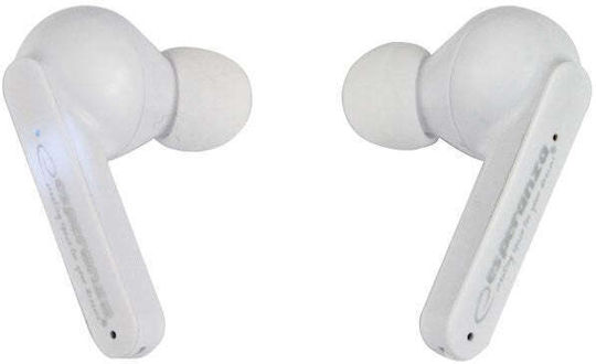 Esperanza EH230W In-ear Bluetooth Handsfree Ακουστικά με Θήκη Φόρτισης Λευκά