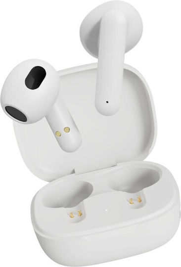 Streetz T160 Earbud Bluetooth Handsfree Earphones with Charging Case White
