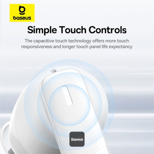 Baseus E20 In-ear Bluetooth Handsfree Earphones with Sweat Resistance and Charging Case White