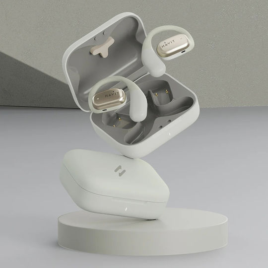 Havit OWS902 Open Ear Bluetooth Handsfree Earphones with Sweat Resistance and Charging Case Gray