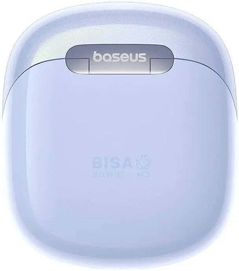 Baseus Bowie M3 Earbud Bluetooth Handsfree Ακουστικά με Θήκη Φόρτισης Μπλε