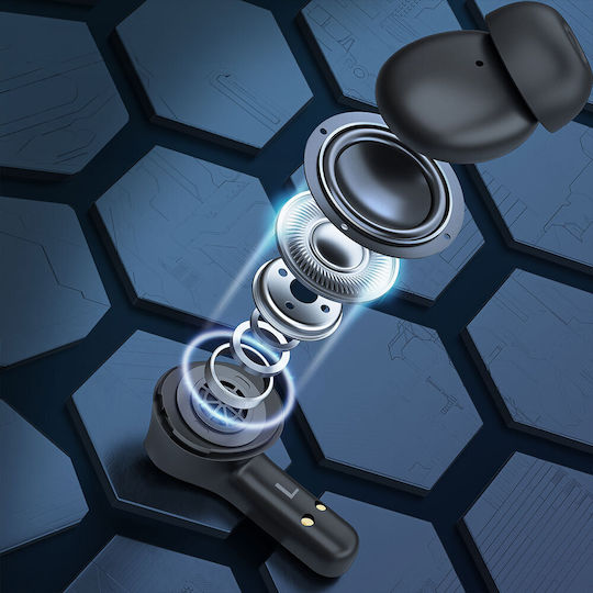 Onikuma T33 In-ear Bluetooth Handsfree Ακουστικά με Θήκη Φόρτισης Μαύρα