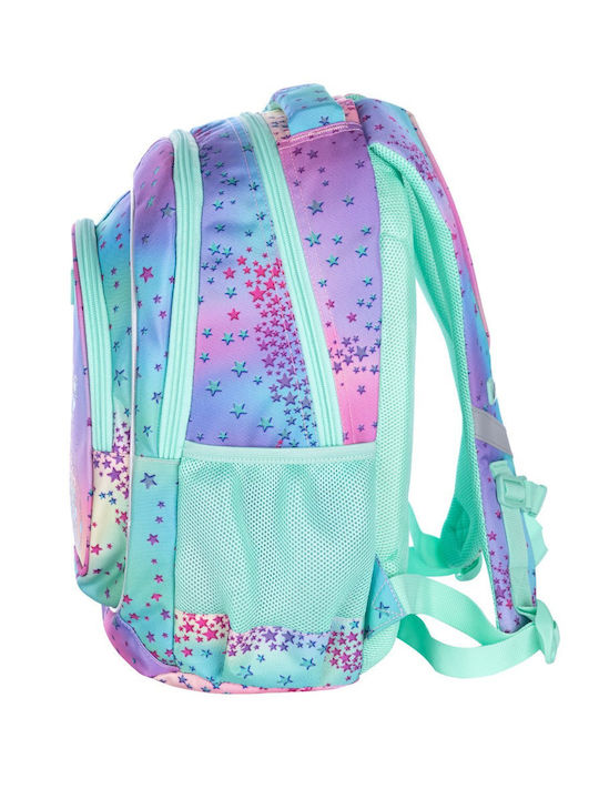 Astra School Backpack with Water Bottle Holder Blue 24L 28 x 15 x 39cm