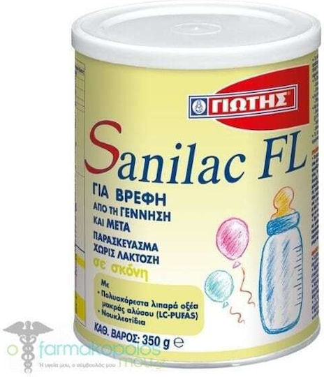 Giotis Milk Powder Sanilac FL Lactose-Free for 0m++ Months 400gr