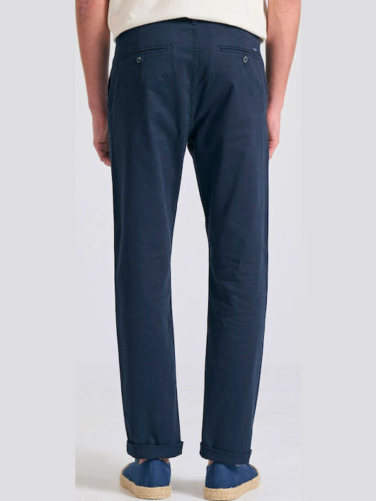 Trousers Chino Elastic in Regular Fit Navy Blue