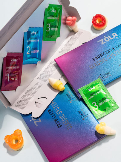 Zola Color Lab Augenbrauen- und Wimpernlaminierungsset in Sachets 3 x 1 ml