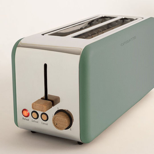 Create Retro XL Prăjitor de pâine 2 sloturi 850W Verde