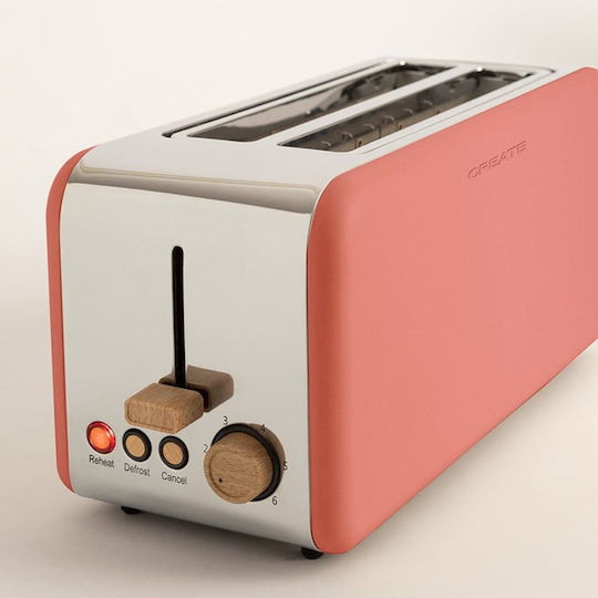 Create Retro XL Φρυγανιέρα 2 Θέσεων 1500W Πορτοκαλί