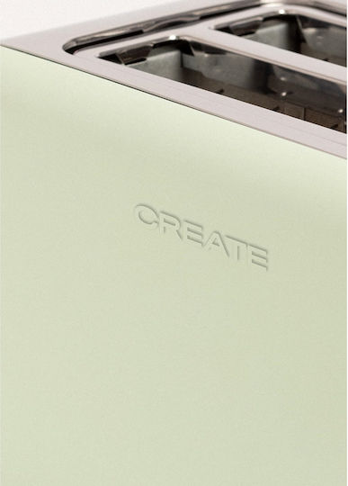Create Тостер Двуместна 850W Зелена