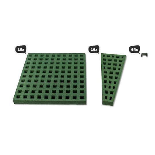 Exit Toys Πλακάκι για Δάπεδο Κήπου από Καουτσούκ 54x54εκ. 50τμχ