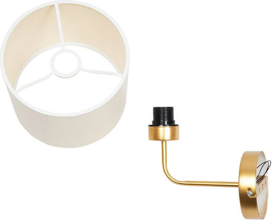 GloboStar Ralph Vintage Φωτιστικό Τοίχου με Ντουί E27 Χρυσό 26x29εκ.