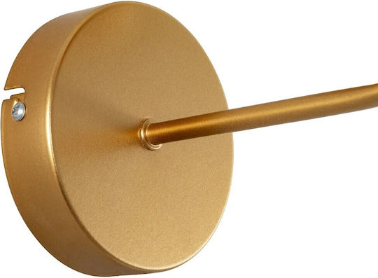 GloboStar Ralph Vintage Φωτιστικό Τοίχου με Ντουί E27 Χρυσό 26x29εκ.