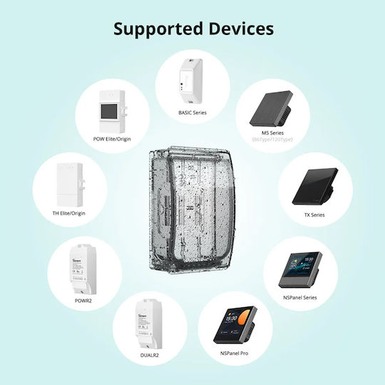 Sonoff Elektrisches Gehäuse für Außenmontage Wasserdicht IP66 Transparent