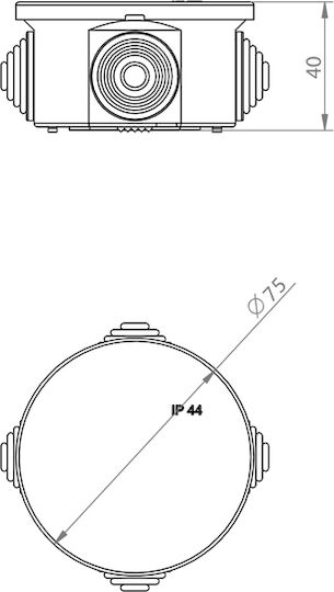 Eurolamp Elektrisches Gehäuse für Außenmontage IP55