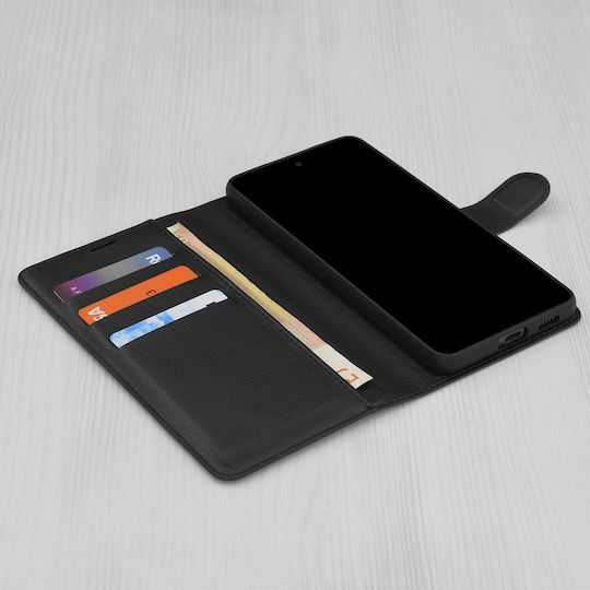 Techsuit Folio Портмоне Кожа Черен (Redmi Note 14)