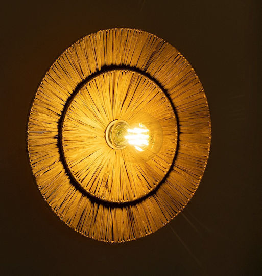 GloboStar Colombo Lamp Wall with Socket E27 Beige 40x9cm