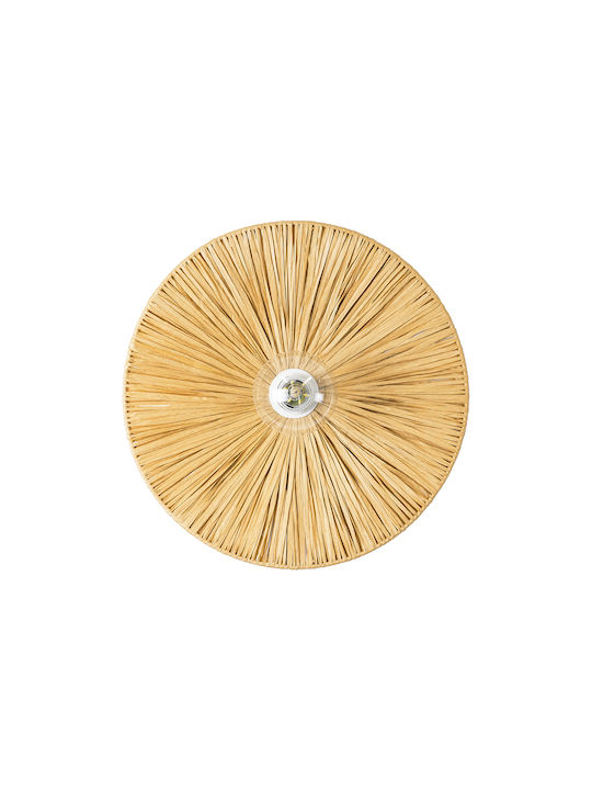 GloboStar Colombo Lamp Wall with Socket E27 Beige 40x4.5x9cm